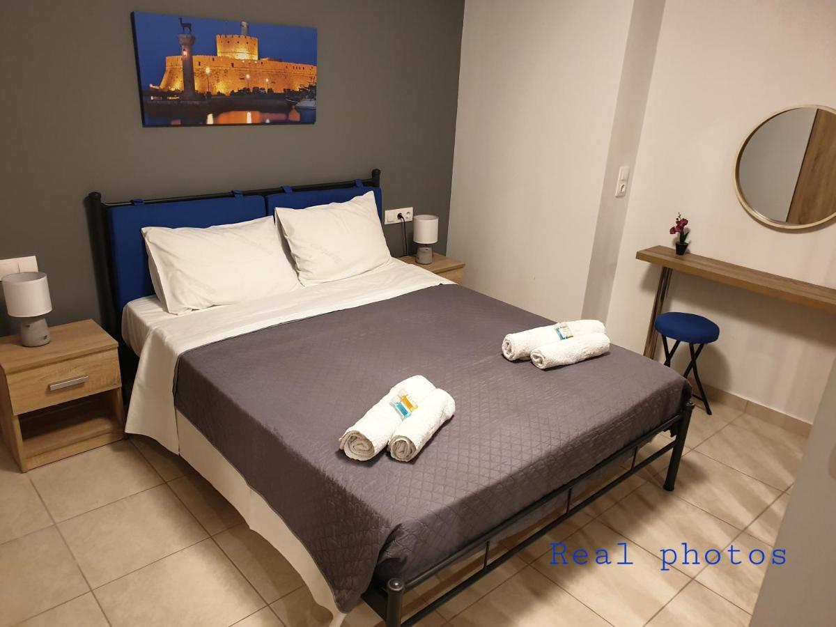 Apartamento comfy center rodos - blue Asgourou Exterior foto